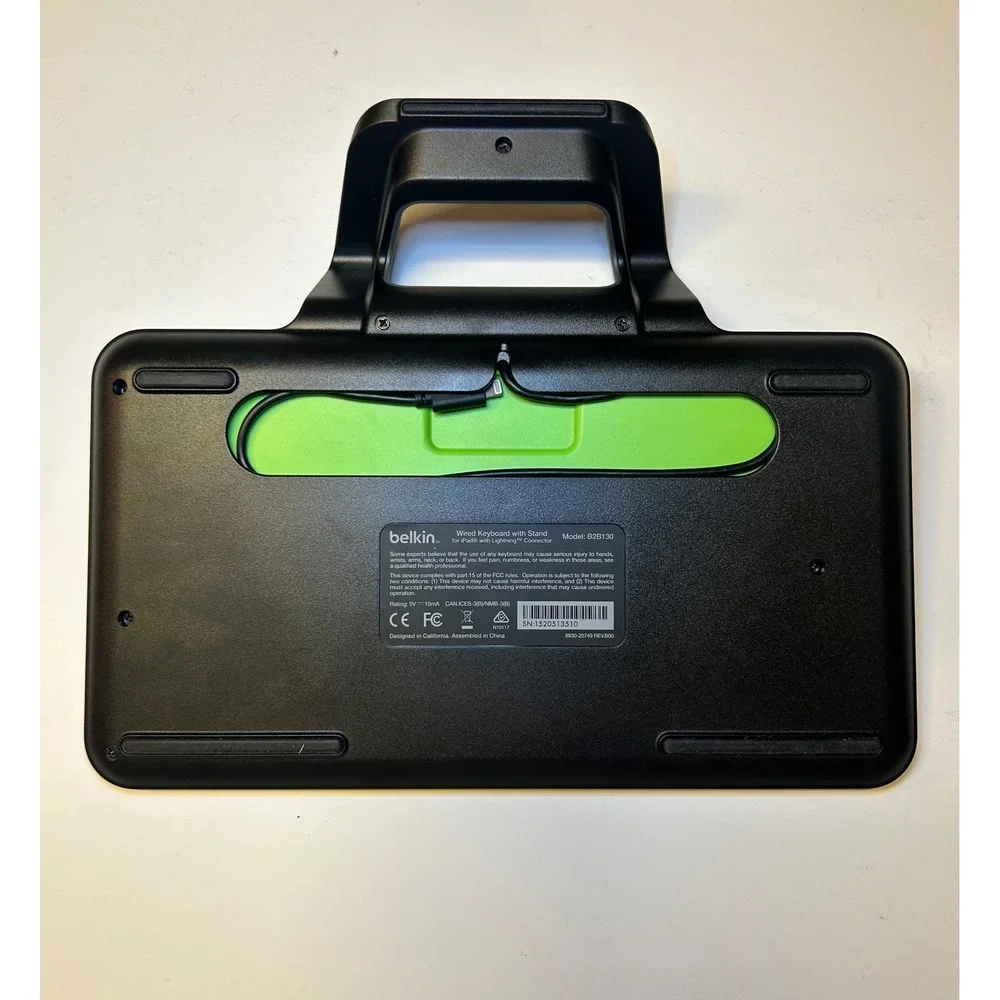 Belkin Wired Keyboard with Stand B2B130 for iPad Lightning Connector‎ Black